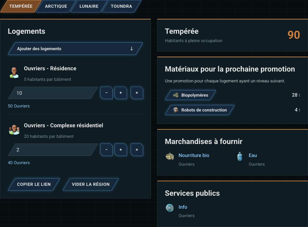 Plan combinant maisons standard et résidences